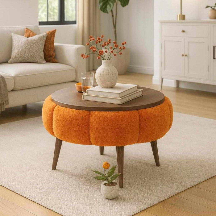 Atelier Del Sofa Papatya 60 - Naranja, Nogal